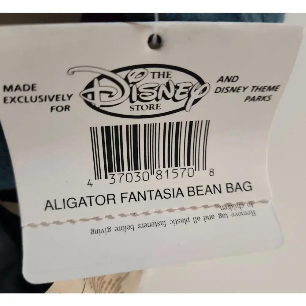 Disney Store Fantasia Alligator Bean Bag Plush Mini Bean Bag NWT